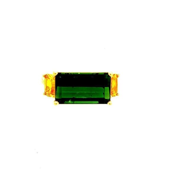 Natural Tourmaline Diamond Ring Size 7 14 Gold 7.03 TCW Certified $6,490 219226 - Picture 1 of 9